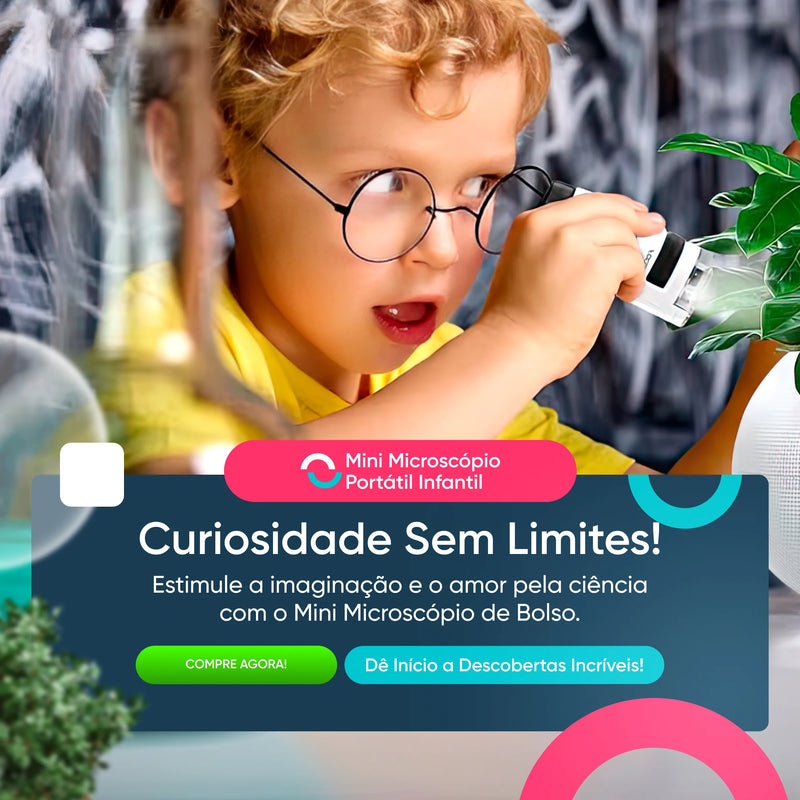 (Black Friday🔥) Mini Microscópio Portátil Infantil 120x