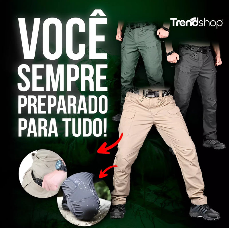 Calça Military Tactical® Ultra Resistente e Impermeável + Cinto de BRINDE