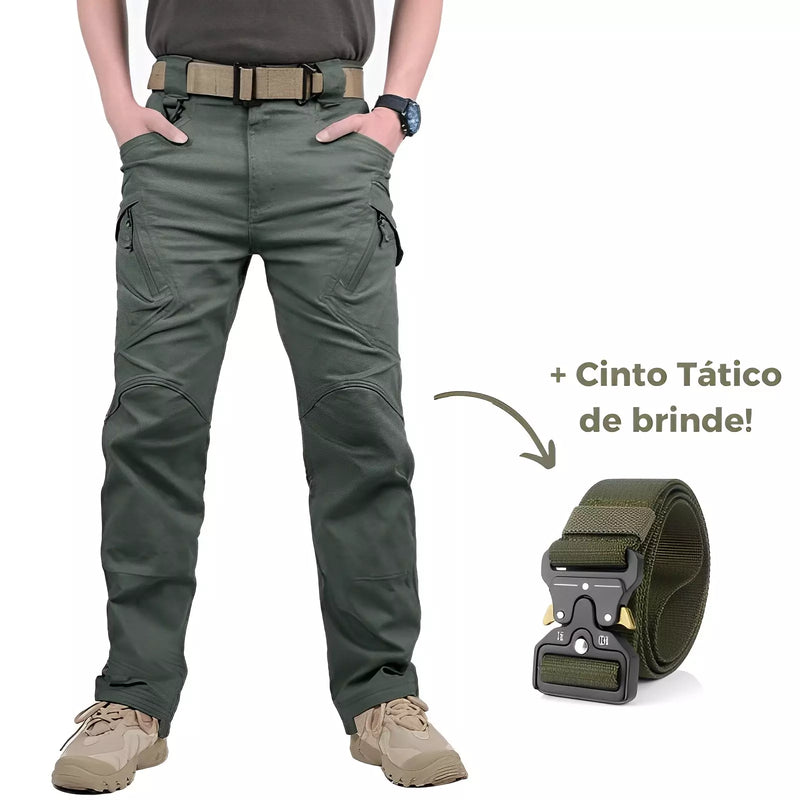 Calça Military Tactical® Ultra Resistente e Impermeável + Cinto de BRINDE