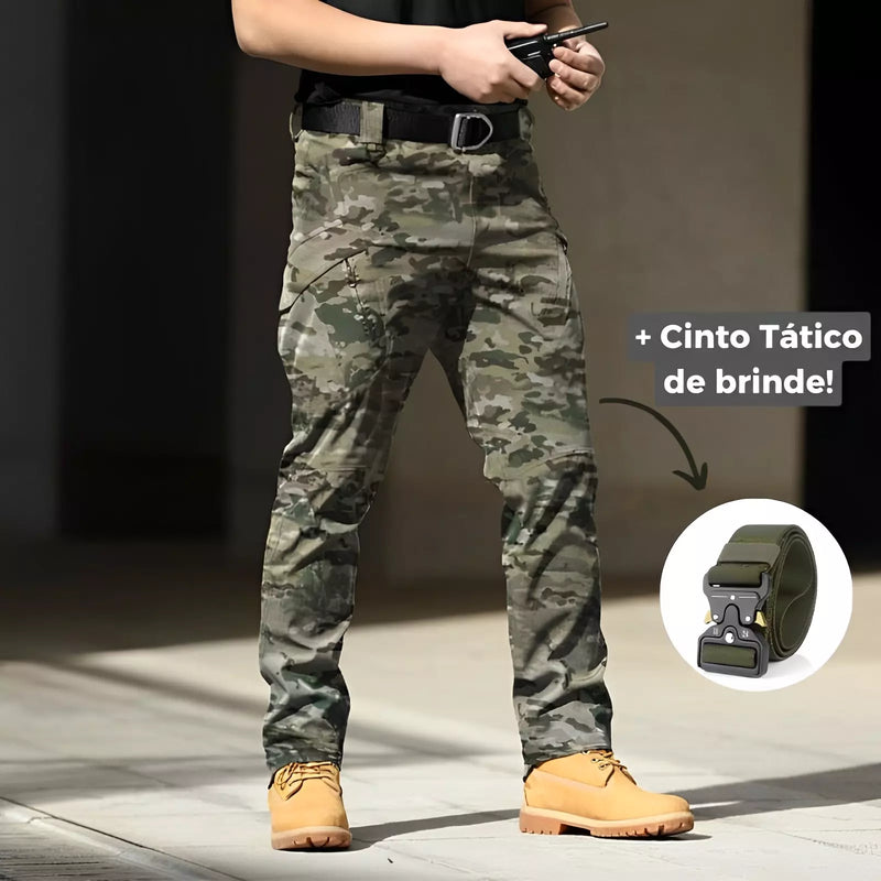 Calça Military Tactical® Ultra Resistente e Impermeável + Cinto de BRINDE