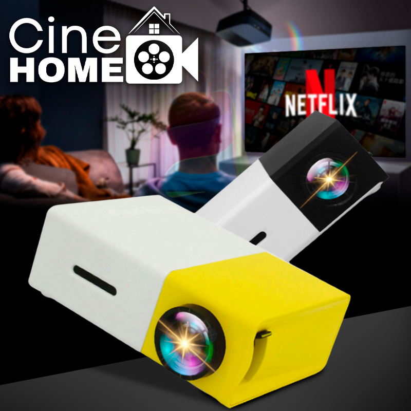 (Compre 1 Leve 2) Mini Projetor De Cinema Portátil HDMI Full HD CineHome